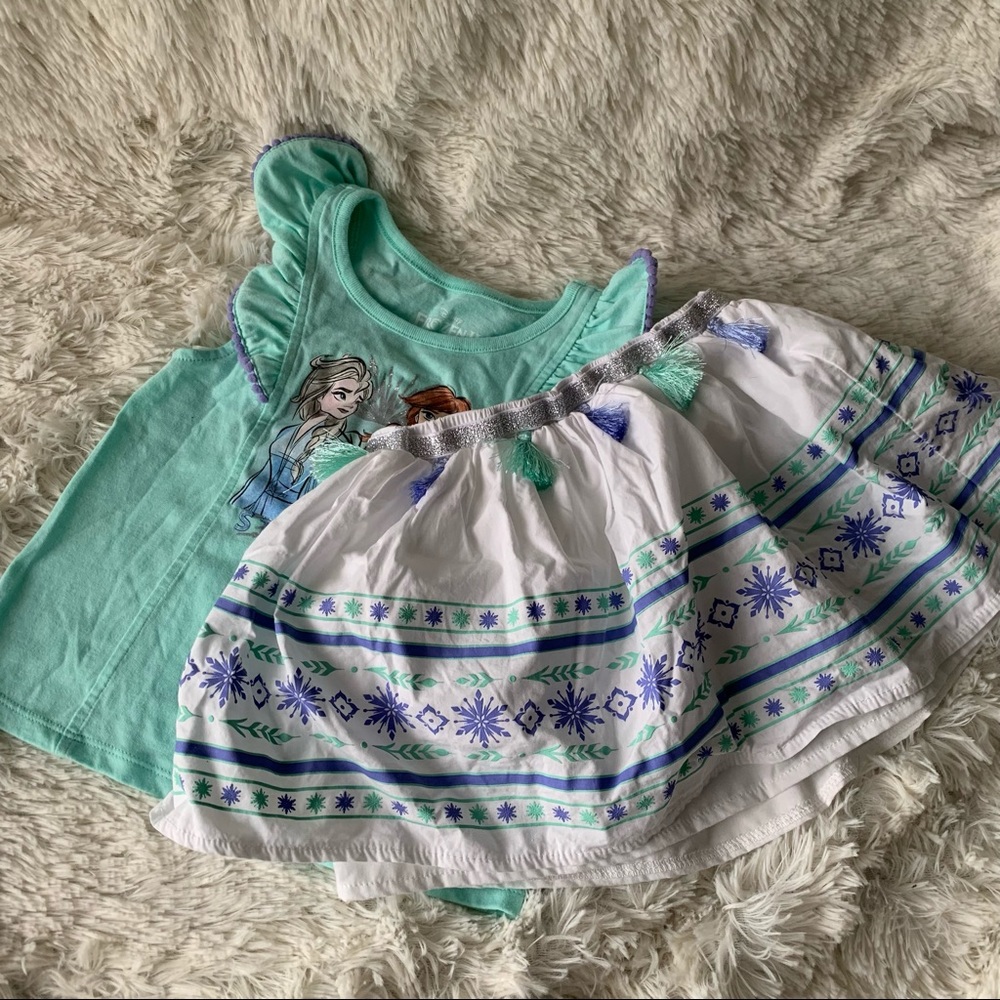 Frozen Two Piece Shirt and Skirt Set